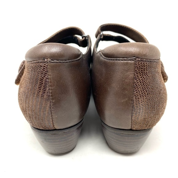 Aravon Portia Mary Jane Shoes Brown Multi 6.5 | Comfort Leather Dress Pumps NIB - Picture 4 of 7
